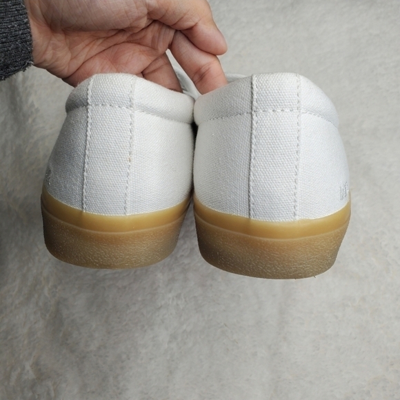 Madewell Sidewalk White Cream Canvas Gum Sole Slip On Sneakers - Picture 10 of 14